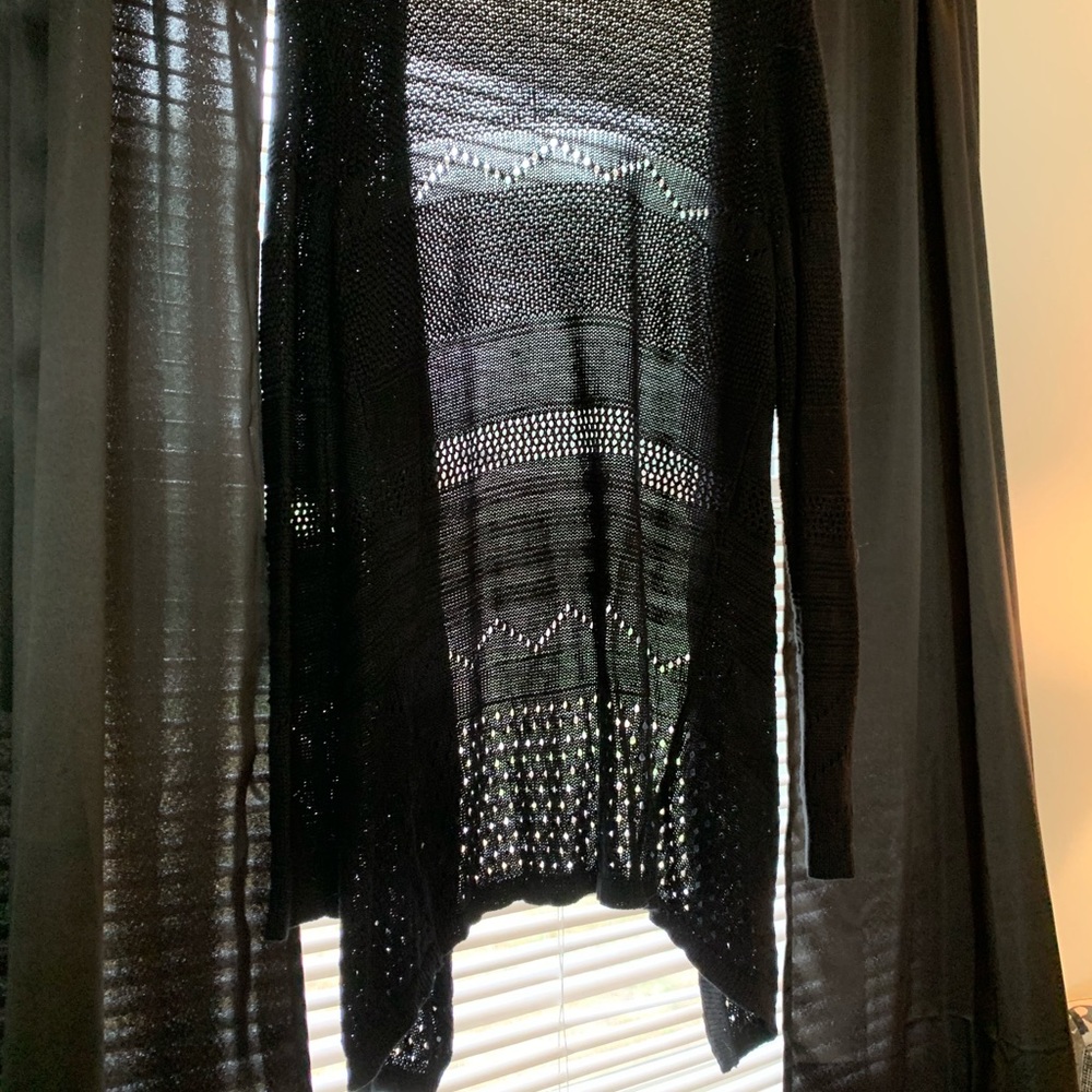 Black knit cardigan